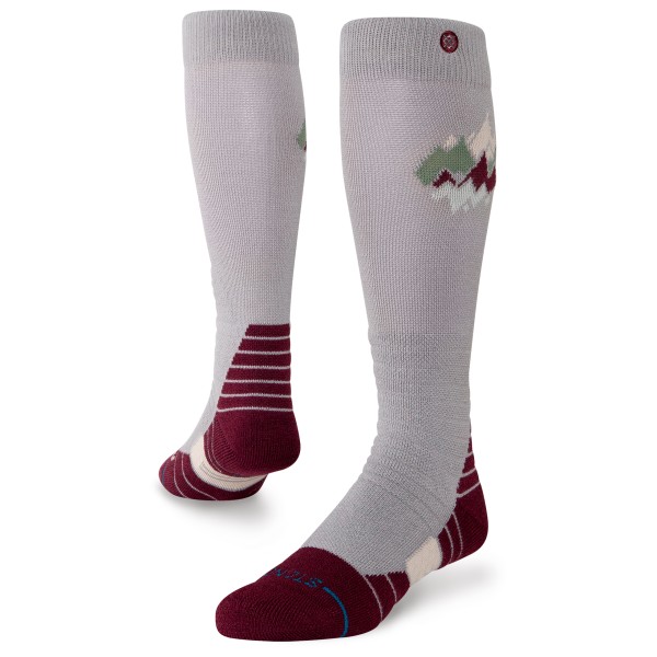 Stance - Women's Peaks Mid Wool Snow - Skisocken Gr S grau von Stance
