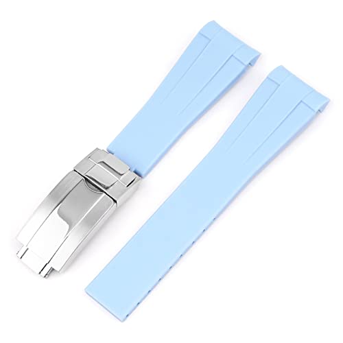 Armband für Moonswatch Swatch,Keine Lücke Weiches Silikon Ersatzband Armband Verstellbares, Uhrenarmband Armbänder Sports Wrist Band für Omega X Swatch Armband (Blau) von Stanchev