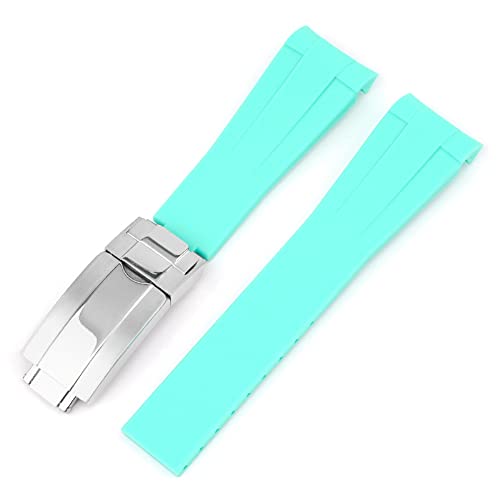 Armband für Moonswatch Swatch,Keine Lücke Weiches Silikon Ersatzband Armband Verstellbares, Uhrenarmband Armbänder Sports Wrist Band für Omega X Swatch Armband (Grün) von Stanchev