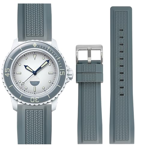 Stanchev Armband für Blancpain Swatch, 22 mm, weiches Gummi, wasserdicht, Ersatzband für Blancpain x Swatch Fifty Fathoms für Herren und Damen, mit Werkzeugset zum Anbringen und Entfernen, 22 mm von Stanchev