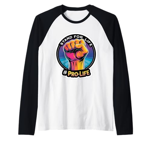 Stand for Life Pro-Life Erhöhte Faust Ungeborenes Baby Fetus Rallye Raglan von Stand For Life Pro-Life Raised Fist Unborn Merch