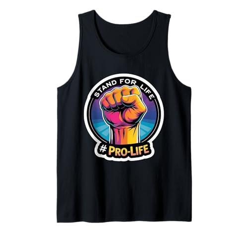 Stand for Life Pro-Life Erhöhte Faust Ungeborenes Baby Fetus Rallye Tank Top von Stand For Life Pro-Life Raised Fist Unborn Merch