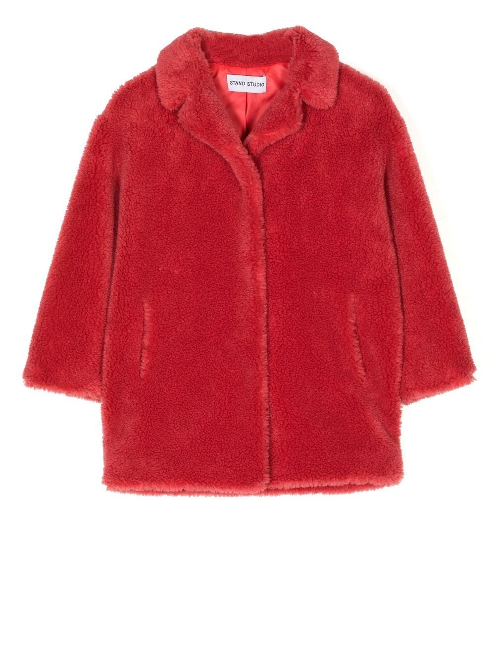 STAND STUDIO Kids Camille Mantel aus Faux Shearling - Rosa von STAND STUDIO Kids