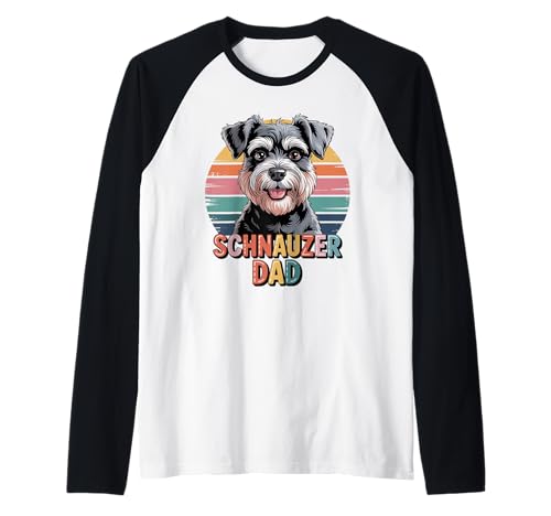 Herren Retro Schnauzer Dad Schnauzers Raglan Herren Retro Schnauzer Dad Schnauzers Raglan von Standard Schnauzer Dog Lover Gifts