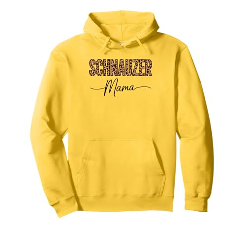 Leopardenmuster Schnauzer Mama Pullover Hoodie von Standard Schnauzer Dog Lover Gifts