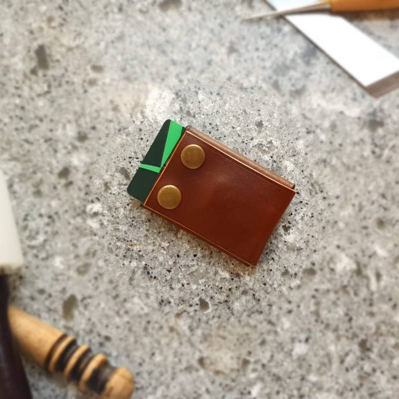 Handgefertigter Kartenhalter Aus Leder. Rfid-Blockierung. Kompakte. Tolles Geschenk von StandingStoneLeather