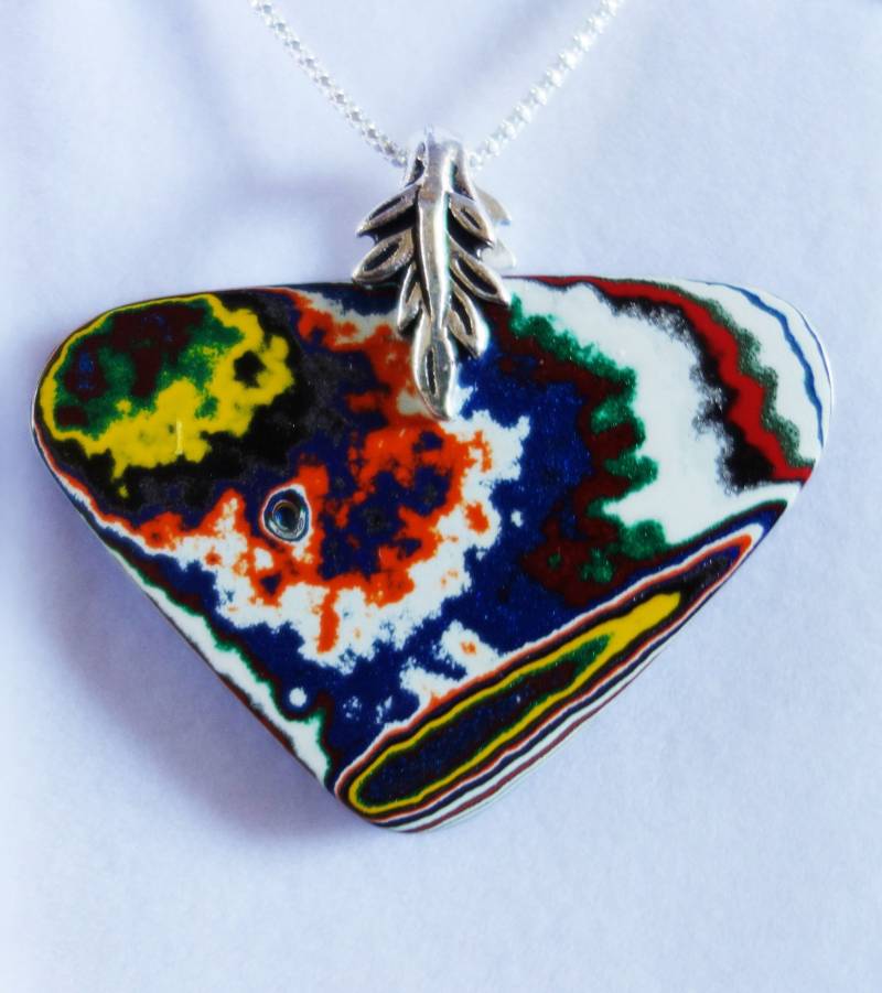 20 "Reversable Fordite Detroit Achat Cabochon Halskette Fa462 von StandsbyriverArt