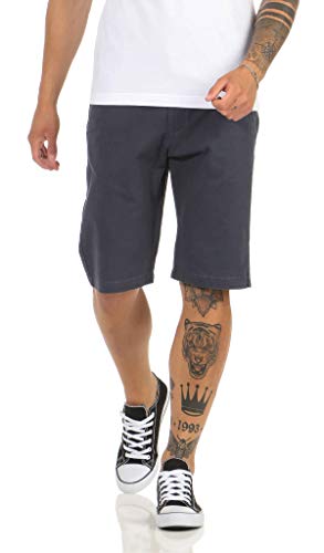 Stanley Herren Shorts Kurze Chino Hose Baumwolle Capri Vintage Short 30074 (W33, Navy) von Stanley Jeans