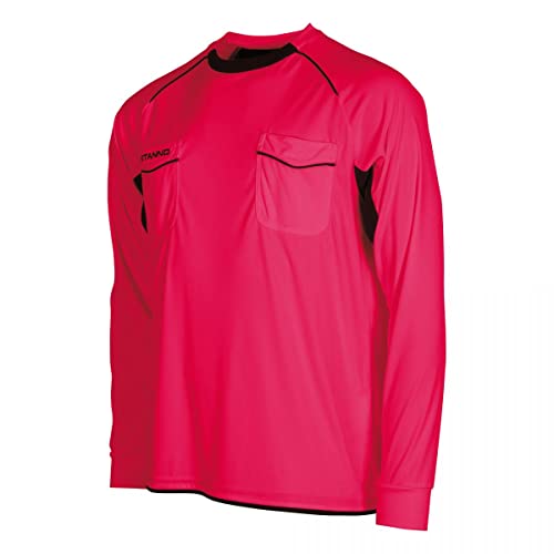 Stanno Bergamo Schiedsrichter Trikot Langarm | Schiedsrichter Trikot für Damen und Herren (größe XS, pink, Regular fit) von Stanno