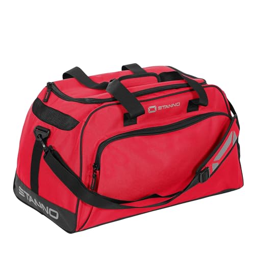 Stanno Sportbag - Merano - Fitness Tasche - Großer Sporttasche und Verstellbarer Schultergurt - Fussballtasche Herren/Damen - Trainingstasche - Rot - Größe One Size von Stanno