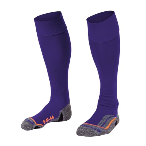 Stanno Sports Socken - UNI Pro -Socke - Socken mit Atmungsaktivem Kapazität und Knöchelschutz - Sportsocken - Anatomische Socken mit linken/rechten Indikatoren - Lila - Größe 41/44 von Stanno