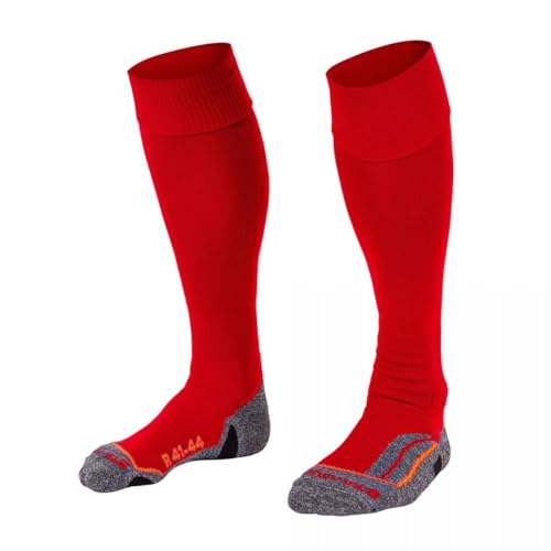 Stanno Sports Socken - UNI Pro -Socke - Socken mit Atmungsaktivem Kapazität und Knöchelschutz - Sportsocken - Anatomische Socken mit linken/rechten Indikatoren - Rot - Größe 41/44 von Stanno