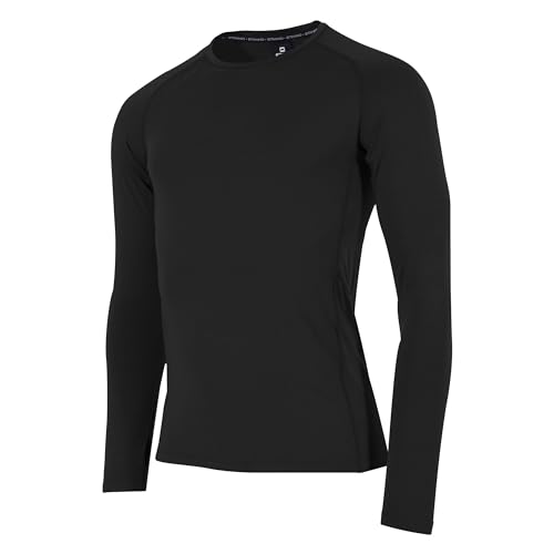 Stanno Thermoshirt Long Sleeve - Core Baselayer Langarmshirt - Kompressionsshirt - Enge Passform - Shirt mit Langen Ärmeln - Belüftend - Schwarz - Größe S von Stanno