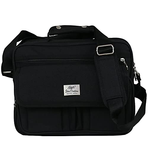 Schultertasche Citybag Flugbegleiter Ausweistasche Umhängetasche Business Messenger Bag Tasche Black NEU (Modell 6) von Star Dragon