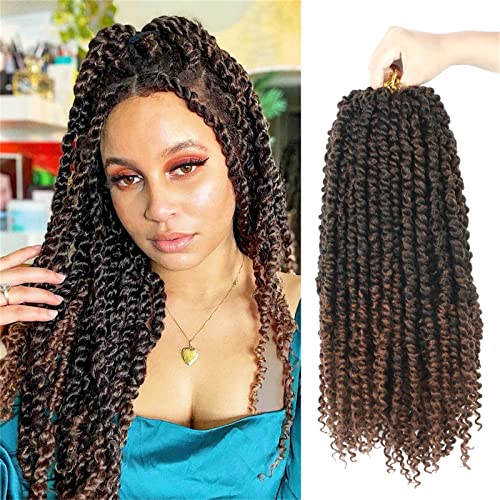 6-Pakete Passion Twist Häkeln Haar für Schwarze Frauen Preloop Häkeln Twist Haar Böhmische Leidenschaft Twist Häkeln Zöpfe (18inch, T30) von Star Flower