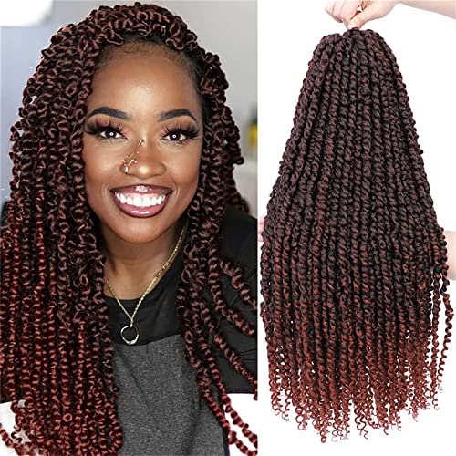 6-Pakete Passion Twist Häkeln Haar für Schwarze Frauen Preloop Häkeln Twist Haar Böhmische Leidenschaft Twist Häkeln Zöpfe (22inch, T350) von Star Flower