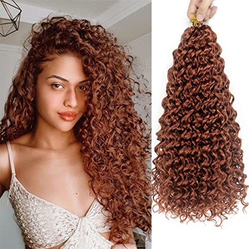 GoGo Curl Häkeln Haar Wasser Welle Lockiges Häkeln Haar Wellig Deep Wave Beach Curl Häkeln Synthetische Haar Extensions für Frauen (#30) von Star Flower
