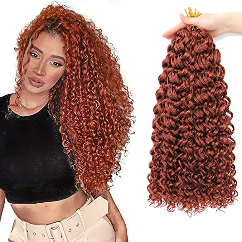GoGo Curl Häkeln Haar Wasser Welle Lockiges Häkeln Haar Wellig Deep Wave Beach Curl Häkeln Synthetische Haar Extensions für Frauen (#350) von Star Flower