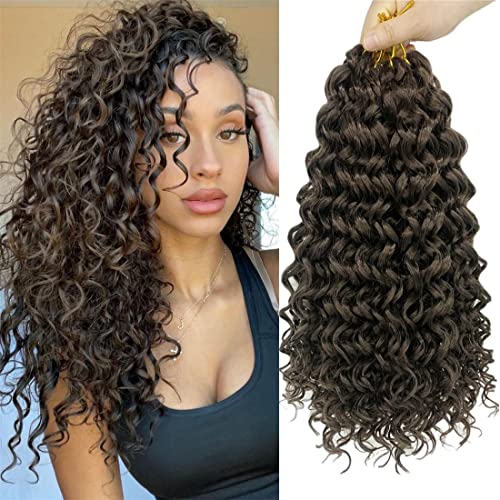 GoGo Curl Häkeln Haar Wasser Welle Lockiges Häkeln Haar Wellig Deep Wave Beach Curl Häkeln Synthetische Haar Extensions für Frauen (#4) von Star Flower