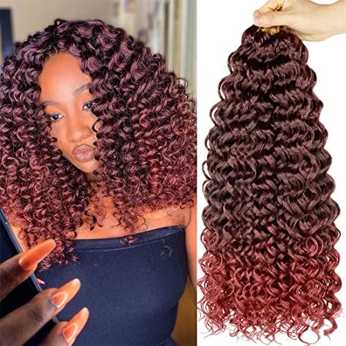 GoGo Curl Häkeln Haar Wasser Welle Lockiges Häkeln Haar Wellig Deep Wave Beach Curl Häkeln Synthetische Haar Extensions für Frauen (1B/Bug) von Star Flower