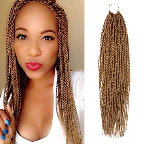 Senegal Twist Häkeln Haar für Schwarze Frauen 6-Pakete Senegal Twists Häkeln Twists Pre Looped Häkeln Zöpfe Haar (14 Inch, 27#) von Star Flower