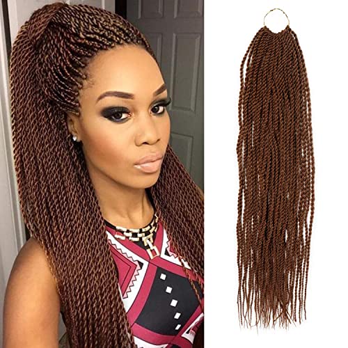 Senegal Twist Häkeln Haar für Schwarze Frauen 6-Pakete Senegal Twists Häkeln Twists Pre Looped Häkeln Zöpfe Haar (14 Inch, 30#) von Star Flower