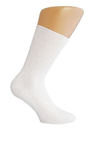 10 Paar Herren Weiße Baumwolle Socken ohe Gummi 43/46,Weiß von Star Socks Germany