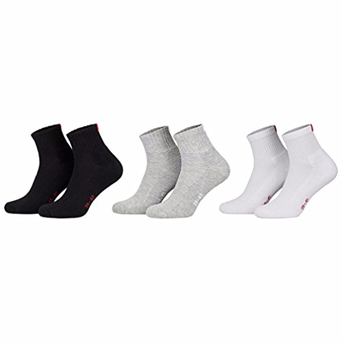 3 Paar hochwertige Sportsocken Frotteesohle 80% Baumwolle weich (39-42, grau) von Star Socks Germany