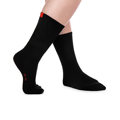 Tennissocken (3 Paar) gepolsterte Frotteesohle Sportsocken Herren & Damen lang schwarz 43-46 von Star Socks Germany