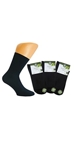 Kurzschaft Kurzsocken Herren Männer Bambus Socken schwarz 6er Pack (43/46) von Star-Socks