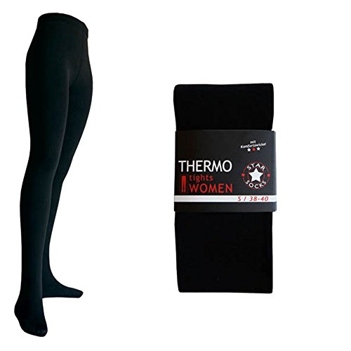 Star-Socks 1 x Thermo-Strumpfhose, Schwarz, L / 42-44 FR von Star-Socks