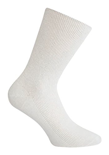 Star-Socks 10 Paar Herrensocken ohne Gummi 90% Baumwolle (43-46, weiss) von Star-Socks