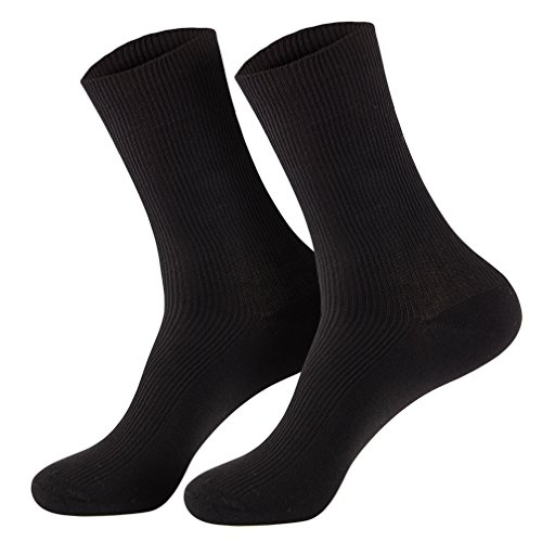 Damen Socken, 10er Pack Diabetikersocken (ohne Gummi) schwarz, 100% Baumwolle (35/38, schwarz) von Star-Socks