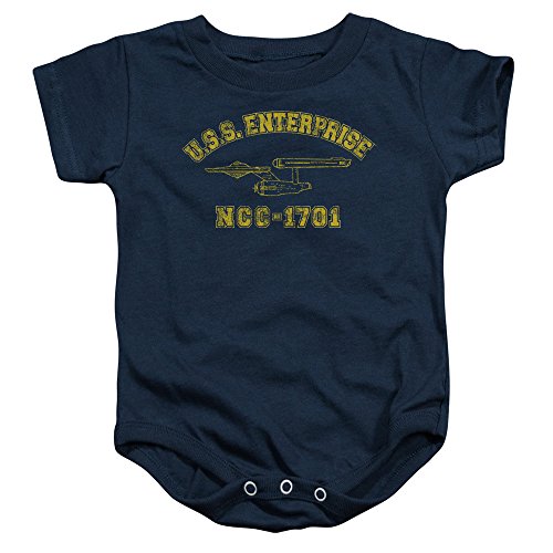 Star Trek - Enterprise Athletic Onesie für Kleinkinder. Gr. 6 Monate , navy von Star Trek