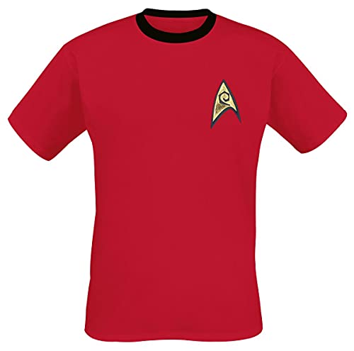 Star Trek Herren T-Shirt Uniforme, Rot (Rouge), XXL von Star Trek