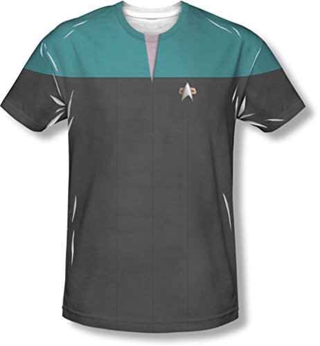 Star Trek - Herren Voyager Wissenschaft Uniform T-Shirt, X-Large, White von Star Trek