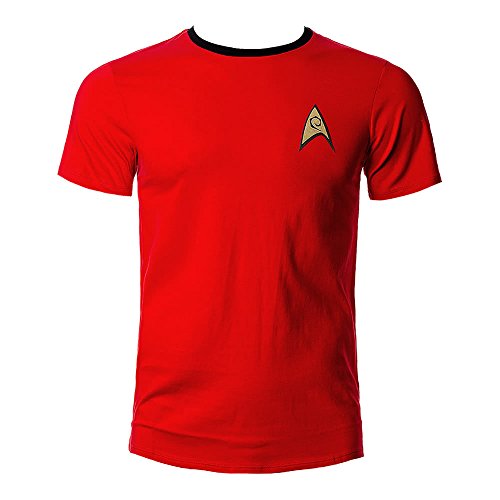 Star Trek Herren uniforme Short Sleeve T-Shirt Gr. XX-Large, rot von Star Trek