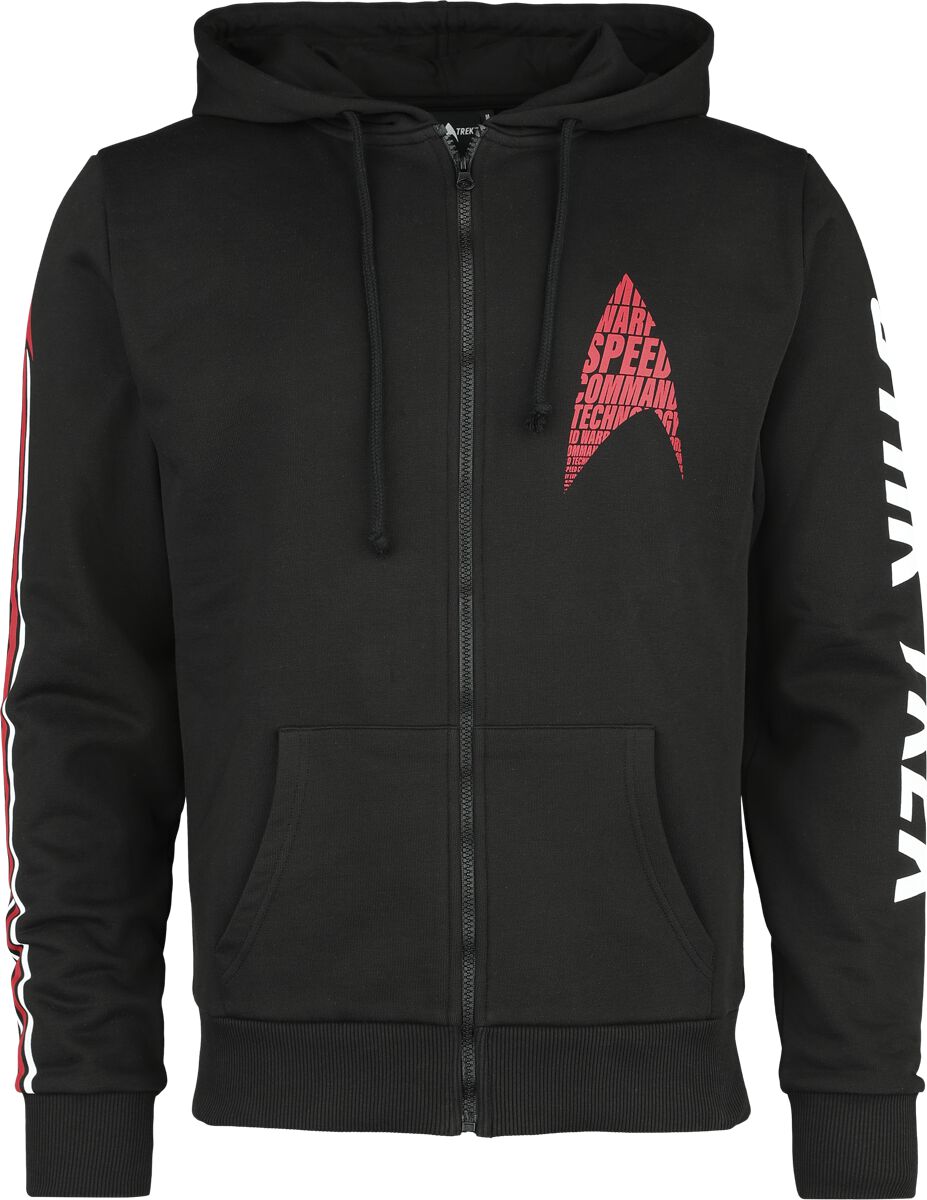 Star Trek Kapuzenjacke - Warp Speed - S bis XXL - für Männer - Größe L - schwarz  - EMP exklusives Merchandise! von Star Trek