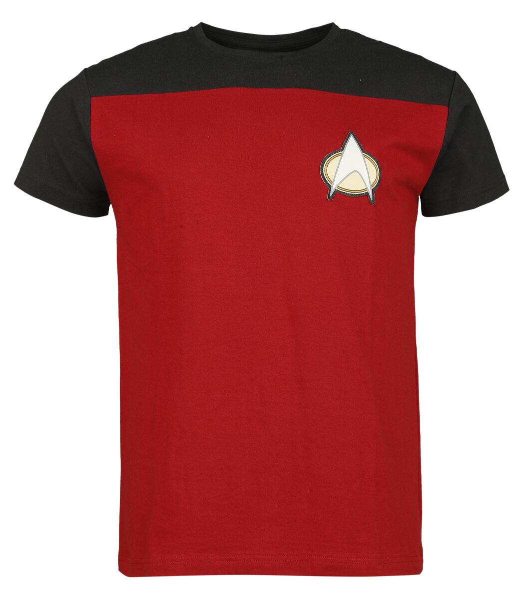 Star Trek Logo T-Shirt rot schwarz in L von Star Trek