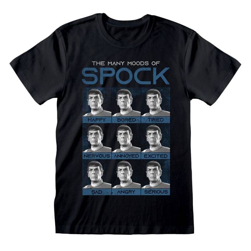 Star Trek Many Moods Of Spock T-Shirt schwarz in S von Star Trek