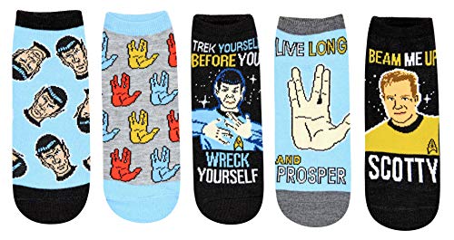 Star Trek Spock Trek Yourself Before You Wreck Yourself Juniors/Damen Knöchelsocken, 5er-Pack, Mehrfarbig/Meereswellen (Ocean Tides), 36.5-43 EU von Star Trek