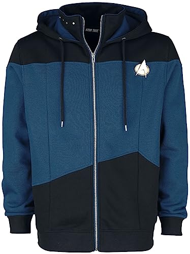 Star Trek Starfleet Command Männer Kapuzenpullover schwarz/blau S von Star Trek