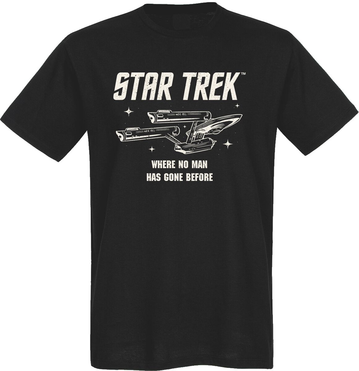 Star Trek T-Shirt - Starship - M bis XXL - für Männer - Größe L - schwarz  - Lizenzierter Fanartikel von Star Trek