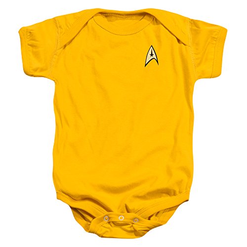 Trevco Baby Jungen (0-24 Monate) Einteilig Spieler Opaque gold gold Gr. 0-6 Monate, gold von Star Trek