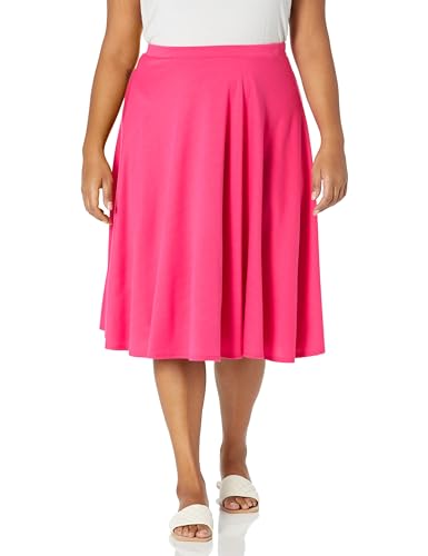 Star Vixen Damen Ponte Midi-Skaterrock Rock, Rose, 3XL von Star Vixen