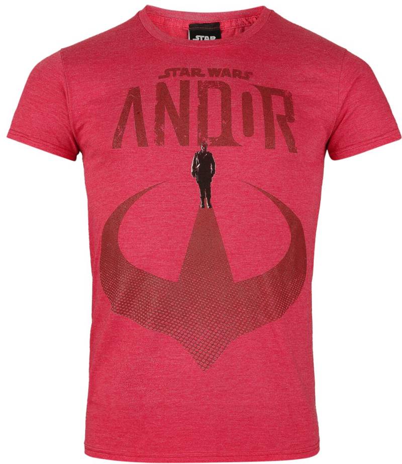 Star Wars Andor 2 - Incognito T-Shirt rot meliert in M von Star Wars