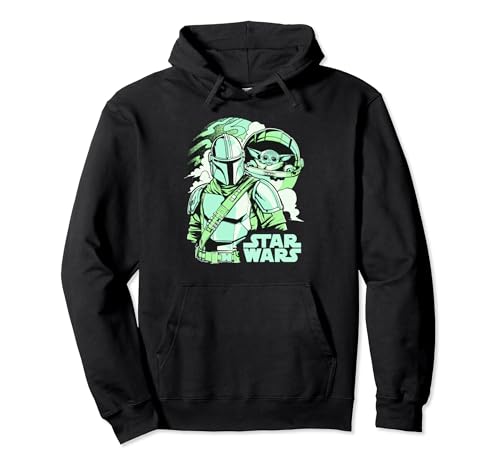 Star Wars Mandalorian & The Child Pastel Planet Logo C2 Pullover Hoodie von Star Wars