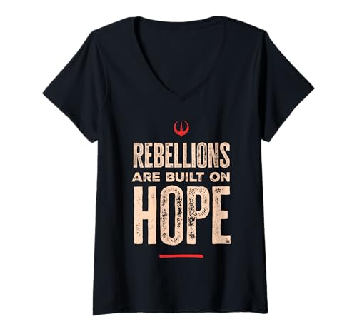 Damen Star Wars Andor Rebellions Are Built On Hope Grunge Style T-Shirt mit V-Ausschnitt von Star Wars