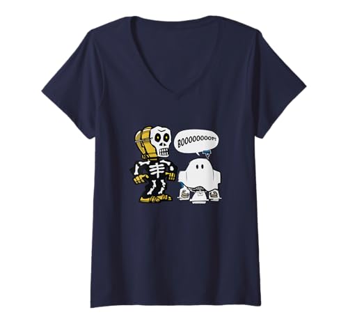 Damen Star Wars C-3PO and R2-D2 Boop Halloween T-Shirt mit V-Ausschnitt von Star Wars