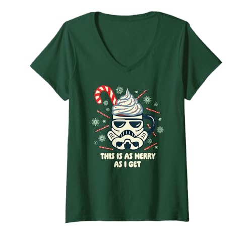 Damen Star Wars Christmas As Merry as I Get Stormtrooper Mug T-Shirt mit V-Ausschnitt von Star Wars